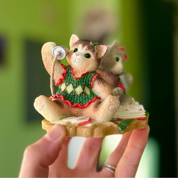 VTG In Box Calico Kittens Enesco "Chatty Catty" Mini Figurine Collectible Art - Picture 2 of 11